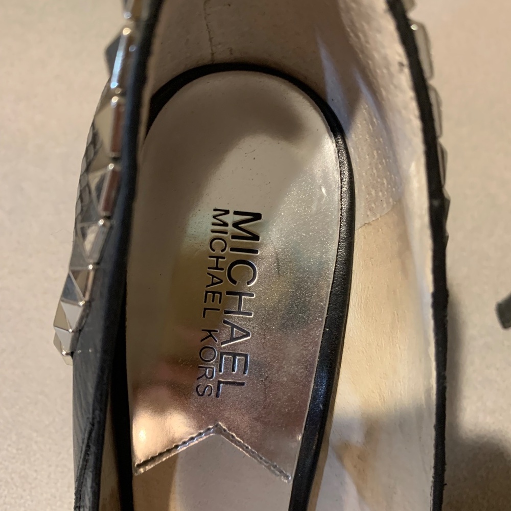 Michael Kors Black Snakeprint Leather Platform Pumps sz 8.5 M - Picture 4 of 10